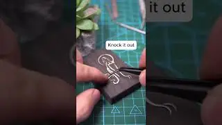 Demonstration of wood inlaid silver wire technology.#diy #wood #handmade