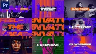 Premiere Pro Template: Dynamic Music Event Promo / EDM Festival Opener / Night Club Party Invitation