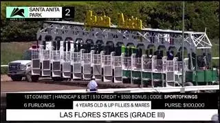 The Bob Baffert&rsquo;s Super Star Gamine wire to wire in Las Flores Stakes G3$100K at Santa Anita Apri 21