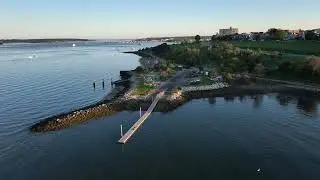 Portland Maine Eastern Promenade 4k Drone Stock Footage by Nate Wind Licensed Part 107 Pilot