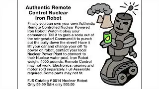 Authentic Remote Control Nuclear Iron Robot only from the FJS Catalog