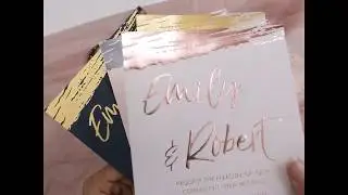 elegant custom brushed rose goldgoldsilver foil vellum wedding invitations