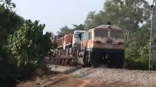 49 Trucks On Train:Roro Truck Train With Pune WDG4