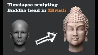 Timelapse Sculpting Buddha Head  in ZBrush