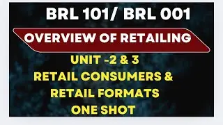 Bcomf Brl 101 / brl 001 unit 2 & 3 one shot | retail consumers , retail formats one shot