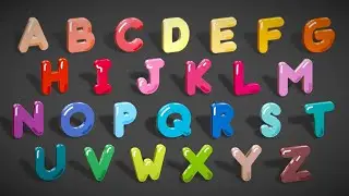 Simple Alphabets Numbers Pack 6 - Stylized Toon Metallic - Kids Learning Kit