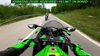 KAWASAKI ZX10R ROAD RIDE - HELMET ON BOARD -