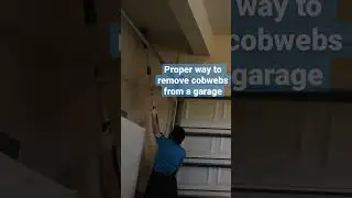 The Proper Way to Remove Cobwebs from a Garage #ProCleaningTool #shorts
