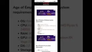 Age Of Empires IV System Requirements New UPDATE ULTRA LOW TO IDEAL System Update #Shorts #ytshorts