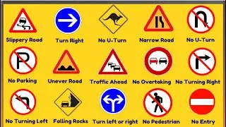 57 Important ROAD SIGNS That You Need To Know When Driving | Traffic Signs | English Vocabulary