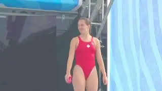 Simone Leathead One-Piece Red Swimsuit Body Tropical Ocean Beach Tower Scene (Dancing Fun)