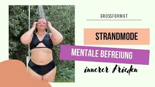 Gro&szlig;format: Strandmode plus size / Bikini 2022 / mentale Befreiung am Strand