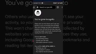 Incognito Mode in chrome browser on Mobile #incognitoMode #Incognito
