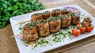 Сочный шашлык без мангала 😋 Мясные рулеты в беконе!