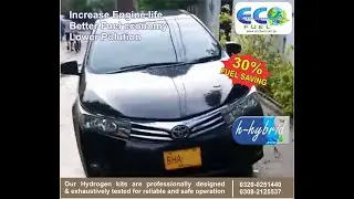 Hydrogen kit (HHO kit) installation on a Toyota Corolla GLI 1300cc model: 2016 by EcoFuel Pk