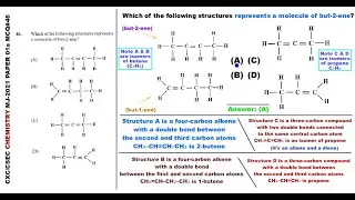 (CSEC-Chem-Paper1s: 2021-46) / Isomers of Butene & Isomers of Propene