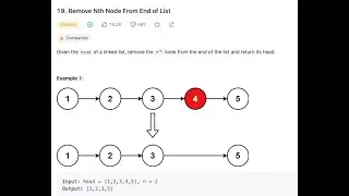 LeetCode problem  19. Remove Nth Node From End of List (In Arabic) بالعربي