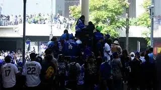 crowd at Dodgers World Series Parade 2025 downtown Los Angeles