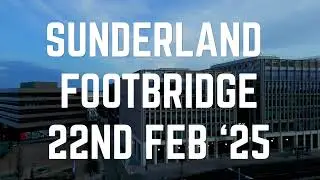 Aerial view of Sunderland Footbridge 22 Feb 25