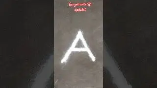 Simple Alphabet A Rangoli | Minimal Color Rangoli Design #shorts#viral#indianrangole#art
