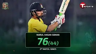 Nurul Hasan Sohan&rsquo;s match-winning  innings: 76 runs off 44 balls with sixes and fours! | T Sports