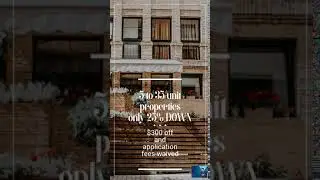 5 to 35 unit          properties         only 25% DOWN
