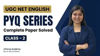 June 2026 UGC NET English Preparation | PYQ Class 2
