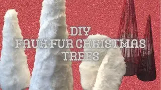 DIY CB2 Inspired Faux Fur Trees | Rebecca Nobrega