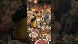야키니쿠와 맥주 먹는 타마 AI Tarma with Yakiniku and Beer AI #snk