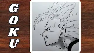 Goku drawing | How to draw Goku Super Saiyan 3 step by step | Dragon Ball Z | Anime drawing easy 
