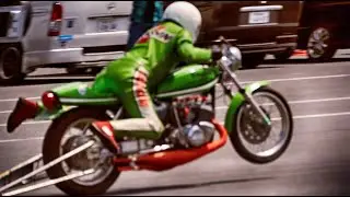 フライング乗り？ カワサキ マッハ改 ドラッグレース