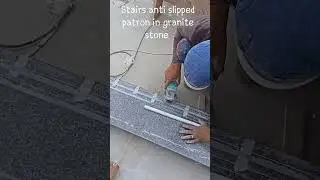 Stairs anti slipped pattern in granite stone