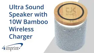Ultra Sound Speaker with 10-Watt Bamboo Wireless Charger from 4imprint