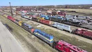 National Railway Equipment Yard - Final Days Before Closure of NRE Silvis - Drone View