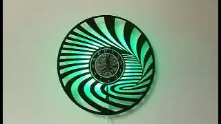 Bird Feathers Wall Art Wall Clock Natural Interior Wall Decor Vinyl Record Wall Clock Modern Hangin