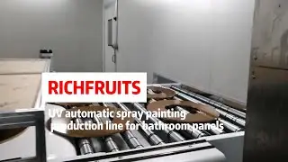 UV automatic spray painting production line for bathroom panels#kitchen #bathroom #machine