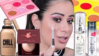 testando makes | base chill , paletas vizzela , Just glow, LFpro, Tracta ...
