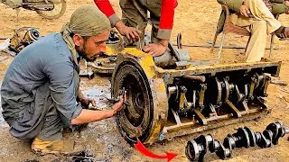 Rebuilding CAT Bulldozer Engine Completely || Repir and Restore CAT Engine Broken Crankshaft