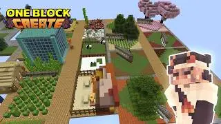 I Built a FARMING DISTRICT in Create ONE BLOCK