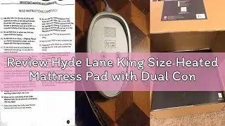 Review Hyde Lane King Size Heated Mattress Pad with Dual Control, 100% Cotton Electric Bed Warmer, 2