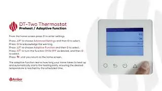 Amber Underfloor Heating DT-Two Thermostat - Preheat/Adaptive Function