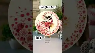 HOT GLUE Freedom Girl Wall Decor #shorts #trending #wallhanging #hotgluecraft #glueguncraft #diy