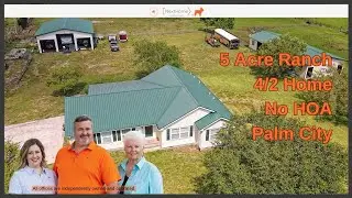 5 acre ranch no HOA 4 bed 2 bath home - 3100 SW Dunklin Ave Palm City Florida