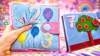 DIY Numbers baby book 123 Squishy Quiet Book