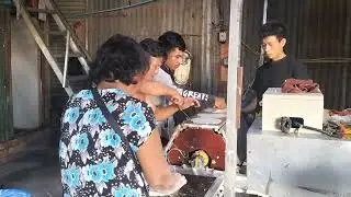 Lắp ráp & tét thử máy tráng bánh bò bía lục giác tại pnomphenh Campuchia