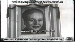 Funeral by Eva Peron - death of Evita - 1952 FOOTAGE ARCHIVE