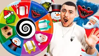 JE TOURNE LA ROULETTE DES CADEAUX DE NOËL DANS LA VRAIE VIE ! Le Grinch , Poppy Playtime , Papa Noël