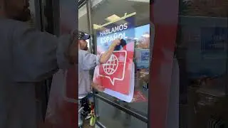 Perforated Vinyl Install 3 #vinylinstallation #signs #signmaking #satisfying #oddlysatisfying