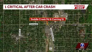 One person taken to hospital with CPR in progress after midtown Omaha crash