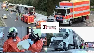 [SCHWERER LKW-VU AUF DER A46 BEI HILDEN] - 300 Liter Anti Chlor ausgelaufen ~ Langer Stau -
